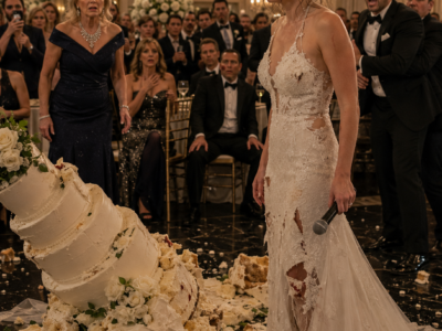 On My Wedding Day, My Husband Hit Me and Shoved My Face Into the Cake Because I Refused to Humiliate His Mother—So I Took the Microphone, Ended the Marriage in Front of Hundreds of Guests, and Revealed the Secret His Powerful Family Had Paid Me to Hide