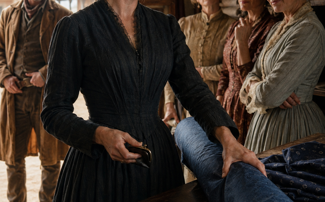 Three Wealthy Women Humiliated a Broke Widow Over Seventeen Cents in Red Hollow – Then Rancher Nathaniel Cross Stepped Out of the Store, Sent a Wagon to Her Forty Acres, and Offered Evelyn Hartwell Something She Had Not Asked Any Man For Since Her Husband Died