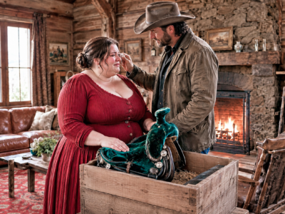 A Heavy Bride Arrived as Punishment — The Cold Rancher’s Wedding Gift Made Her Weep