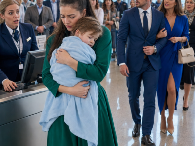My Husband Abandoned Me and Our Feverish Son at the Airport to Fly First Class With His Mistress—Then I Walked Onstage as the Airline’s Owner