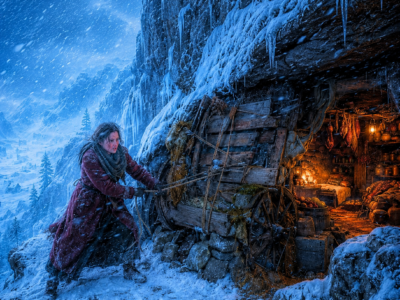 A Widow Sealed a Cave With Her Broken Wagon — 22 Froze in the Blizzard, Her Shelter Held
