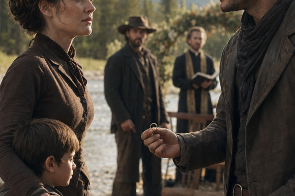 When the Ranch’s Feared Guardian Forced a Reckless Cowboy to Marry a Saloon Woman He Had Never Met, Lee Planned to Use Her, Win Back His Inheritance, and Send Her Away—Until Annie Arrived With a Young Son, Heard His Shameful Bargain, and Chose to Stay on Terms He Could Not Control