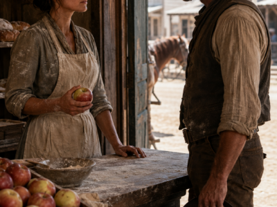Willow Creek Said Clara Whitmore Was Too Much for Any Respectable Man—Then Rancher Ethan Callahan Ended a Profitable Deal Rather Than Hear Her Insulted, Walked Into Her Bakery With a Crate of Apples, and Made Her Face the Choice the Town Had Always Claimed She Would Never Have