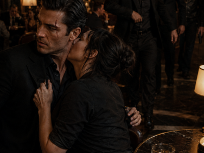 She Kissed a Stranger to Stop an Execution in a Crowded Bar—Then Learned He Was the Mafia Boss Who Had Set the Ambush Himself, and Her Split-Second Rescue Made His Enemies Decide the Exhausted Waitress Must Be the Weakness They Could Use Against Him