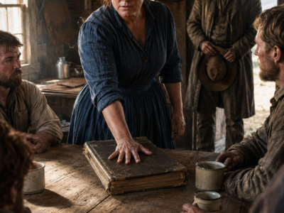 They Laughed When Ethan Cole’s Mail-Order Bride Stepped Off the Train—Then Abigail Slammed His Ranch Ledger Shut, Named the Sixty-Day Deadline, and Told the Cowboys She Could Save Broken Creek If They Stopped Judging What She Looked Like and Watched What She Could Do