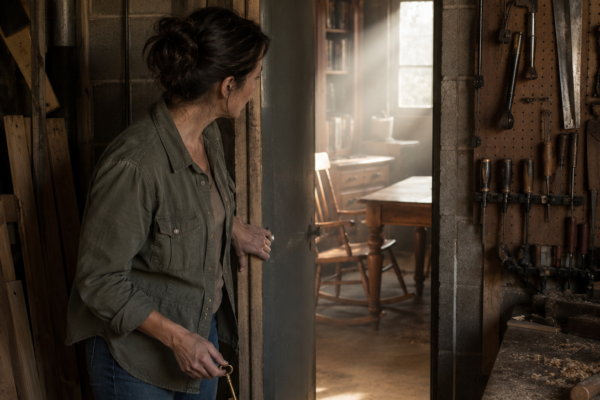 After Five Years Caring for Her Dying Parents, Clara Inherited Only a $10 Garage — But When She Moved the Lumber and Unlocked a Door Hidden in the Wall, She Found Forty Years of Her Father’s Secret Work, Every Piece Marked With Her Name