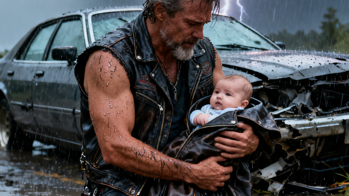 HELLS ANGEL HEARD A BABY CRYING IN A DEADLY STORM – THEN HE GAVE UP THE ONE THING HE NEVER LET ANYONE TOUCH