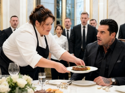 THE PLUS-SIZE CHEF TORE THE POISONED PLATE FROM THE MAFIA BOSS’S HAND—THEN HE SEATED HER AT HIS RIGHT SIDE AND DARED THE TRAITOR IN HIS HOUSE TO TOUCH HER