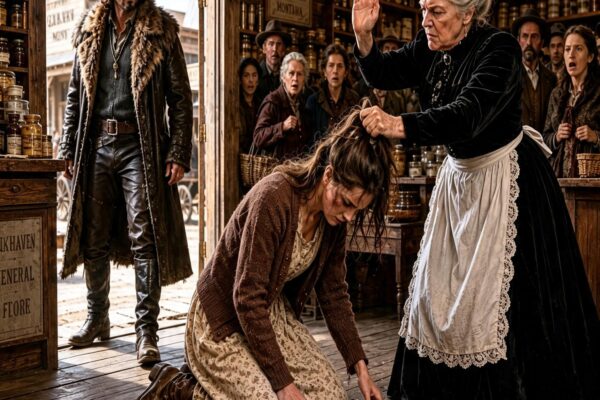 “Beat Her Again—No One Will Stop You,” the Town Sneered—Until a Strange Mountain Man Whispered, “She’s Coming With Me.”