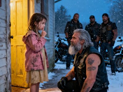 8-YEAR-OLD GIRL OPENED THE DOOR TO 5 HELL’S ANGELS IN A BLIZZARD – WHAT THEY KNEW ABOUT HER FATHER BROKE THEM ALL