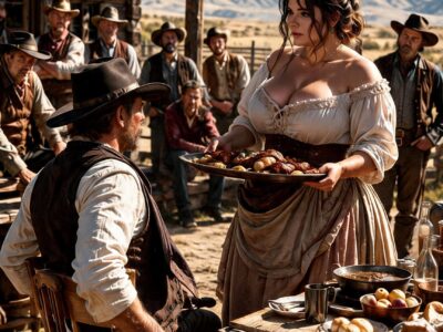 They Laughed When The Penniless Widow Offered To Cook For Montana’s Wealthiest Cowboy — But The Simple Meal He Accepted Was Only The Beginning Of A Secret That Would Change Both Their Lives And Reveal Why He Had Been Searching For Her All Along