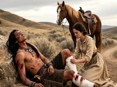 “Leave the Mail-Order Bride to the Wolves,” the Town Laughed—Until She Saved a Wounded Apache Warrior and Learned He Was the Man They Feared Most.