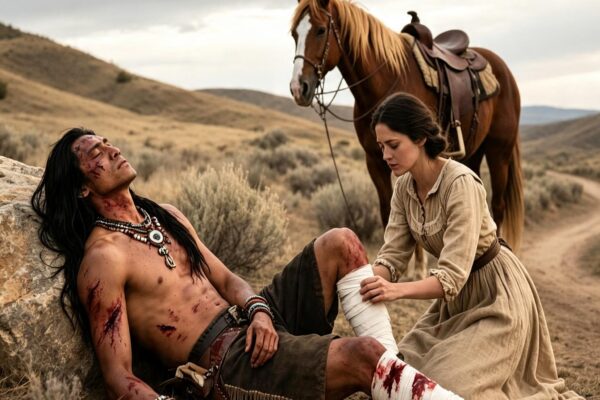 “Leave the Mail-Order Bride to the Wolves,” the Town Laughed—Until She Saved a Wounded Apache Warrior and Learned He Was the Man They Feared Most.