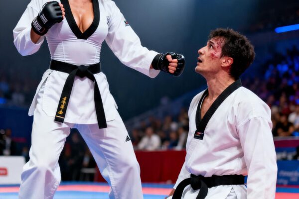 A TAEKWONDO CHAMPION MOCKED A SINGLE DAD IN FRONT OF HIS DAUGHTER – THEN HIS OLD SOLDIER INSTINCTS TOOK OVER