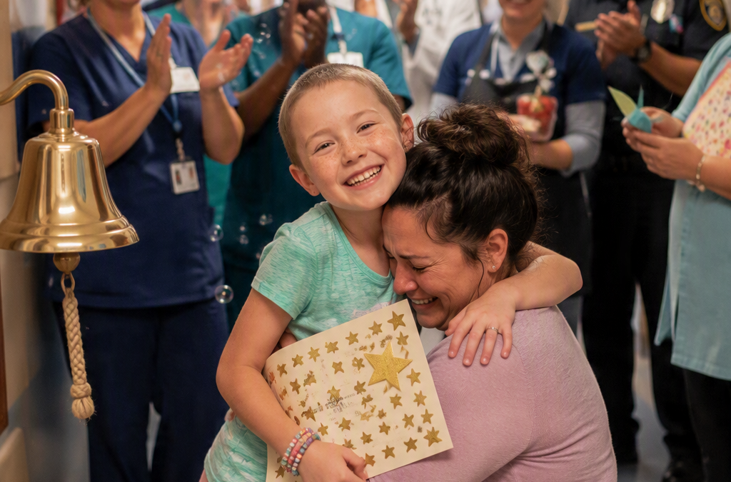 My Ten-Year-Old Daughter Rang the Cancer-Free Bell After Two Years of Leukemia—Then Her Doctor Stopped Us at the Hospital Door and Revealed the Secret Meetings Every Nurse, Cook, Guard, Pharmacist, and Custodian Had Held Just to Keep Her a Child
