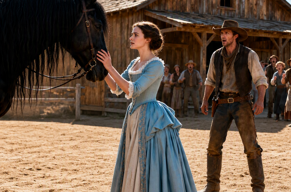 They Mocked the Silent Mail-Order Bride—Until She Walked Into the Stall With the Horse Every Cowboy Feared