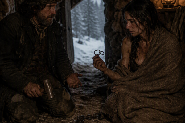 The Mountain Man Followed a Rusted Chain Into a Bitterroot Ravine—Then Found Clara Collared in the Dark, Broke the Iron Before the Snow Closed In, and Learned the Beloved Mayor Below Had Buried Her There for Discovering What He Had Stolen
