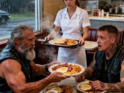 I FED 12 STRANDED BIKERS WITH MY LAST FOOD – AT DAWN, 800 HELLS ANGELS SURROUNDED MY DINER