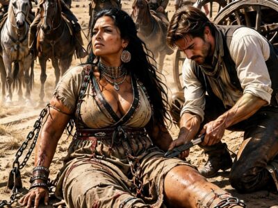 They Chained An Apache Woman To A Wagon And Dragged Her Across Wyoming Like A Prisoner—Until A Quiet Rancher Cut Her Free And Discovered The Terrifying Reason Five Armed Men Were So Desperate To Keep Her Name Buried