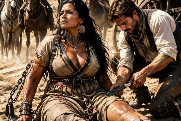 They Chained An Apache Woman To A Wagon And Dragged Her Across Wyoming Like A Prisoner—Until A Quiet Rancher Cut Her Free And Discovered The Terrifying Reason Five Armed Men Were So Desperate To Keep Her Name Buried