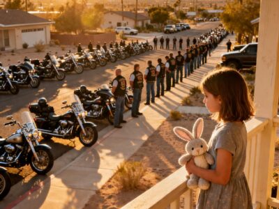 LITTLE GIRL WOULD NOT SIT DOWN – WHEN ONE BIKER ASKED WHY, 300 MEN WENT SILENT