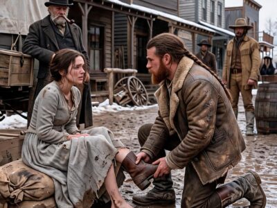The Mail-Order Bride Arrived Barefoot, Exhausted, And Nearly Broken After A Brutal Journey—But Before The Quiet Cowboy Even Asked Her Name, He Bought Her A Pair Of Shoes, And That One Unexpected Act Made Her Realize This Marriage Might Be Nothing Like The Life She Had Feared