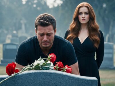 The Billionaire Came to Her Father’s Grave and Found a Single-Dad Janitor Crying There—Then She Learned One Quiet Act of Kindness Ten Years Earlier Had Kept His Family From Falling Apart, and His Son Now Needed the Help Her Father Never Lived to See