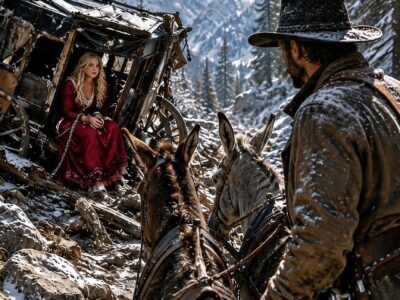 His Three Donkeys Refused to Cross the Mountain Trail—Three Days Later, He Found a Billionaire Heiress Chained Inside a Wrecked Carriage