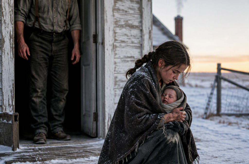 Ten-Year-Old Grace Crossed the Snow With Her Starving Baby Sister and Asked a Lonely Nebraska Cowboy for Work—But When Samuel Mallister Opened His Door, the Child Refused Charity and Made One Promise That Forced Him to Face the Family He Had Lost