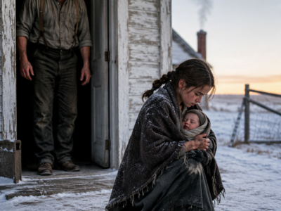 Ten-Year-Old Grace Crossed the Snow With Her Starving Baby Sister and Asked a Lonely Nebraska Cowboy for Work—But When Samuel Mallister Opened His Door, the Child Refused Charity and Made One Promise That Forced Him to Face the Family He Had Lost