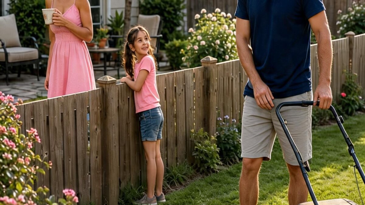 My Daughter Asked My Neighbor Why She Always Stood At The Window Watching Me Mow The Lawn—But When The Woman Finally Gave Her Answer, Both Of Us Froze Because Neither Of Us Was Prepared For What She Had Been Hiding