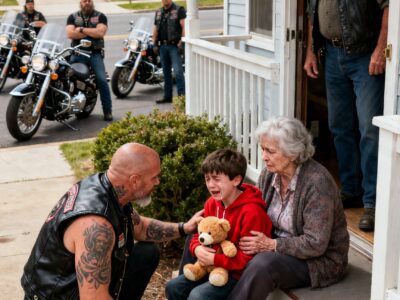 HE HIT MY GRANDMA, THE CHILD CRIED – THEN 20 BIKERS PARKED OUTSIDE HIS DOOR