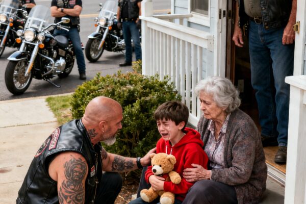 HE HIT MY GRANDMA, THE CHILD CRIED – THEN 20 BIKERS PARKED OUTSIDE HIS DOOR