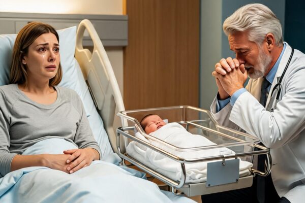 She Came to the Hospital Alone to Deliver Her Baby—Then the Doctor Saw the Child, Heard the Father’s Name, and Realized the Young Mother Had Just Given Birth to the Grandson His Estranged Son Never Told Him Existed