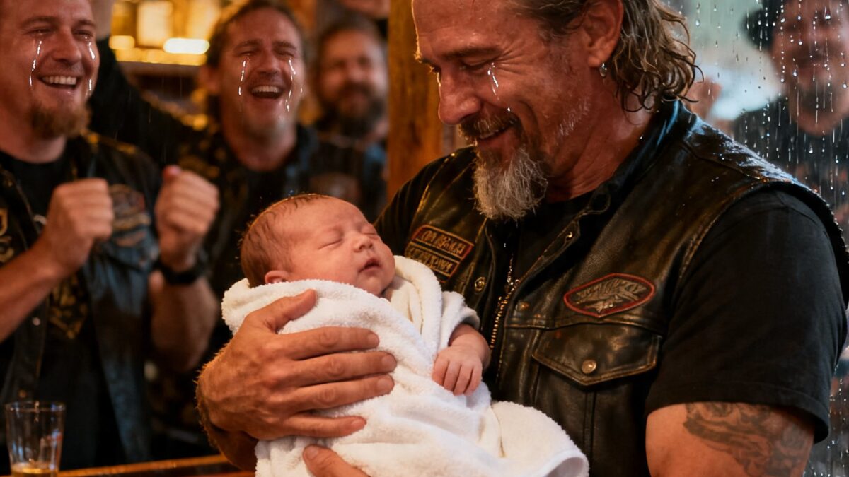 8 MONTHS PREGNANT AND DESPERATE, I WALKED INTO A BIKER BAR IN A STORM – WHAT THOSE MEN DID LEFT EVERYONE SPEECHLESS