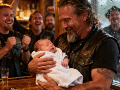 8 MONTHS PREGNANT AND DESPERATE, I WALKED INTO A BIKER BAR IN A STORM – WHAT THOSE MEN DID LEFT EVERYONE SPEECHLESS