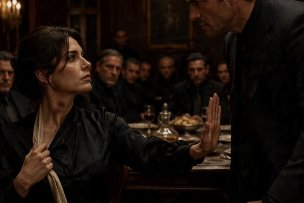 At the Capo Dinner, Damian Russo Saw Fingerprints Bruised Around His Fiancée’s Neck—But When Naomi Refused to Let His Rage Decide Her Future, the Mafia Boss Had to Choose Between Possessing the Woman His Contract Gave Him and Protecting the Woman Who Had Never Belonged to Him