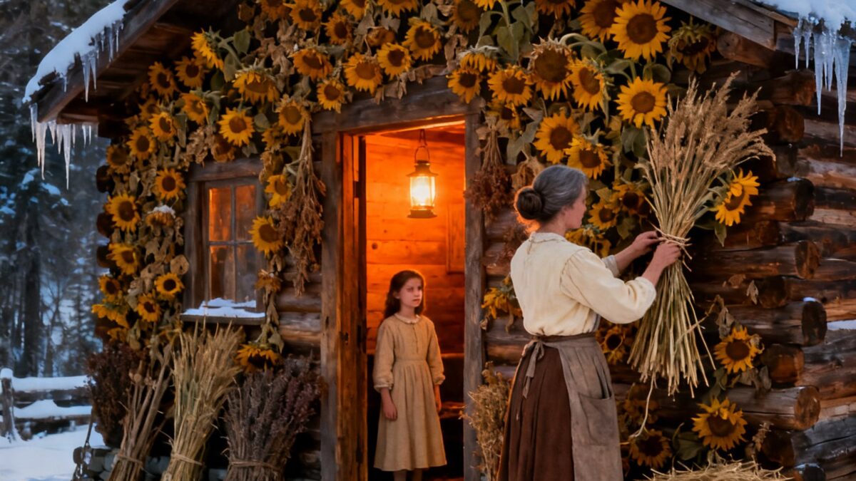 THEY LAUGHED WHEN THE WIDOW PLANTED SUNFLOWERS AGAINST HER CABIN – THEN THE BLIZZARD SHOWED THEM WHY
