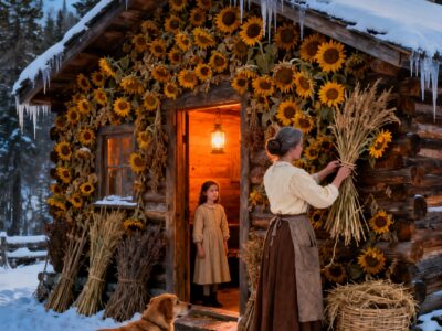 THEY LAUGHED WHEN THE WIDOW PLANTED SUNFLOWERS AGAINST HER CABIN – THEN THE BLIZZARD SHOWED THEM WHY