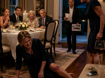 My Sister Yanked Away My Cane At Mom’s Anniversary Dinner And Told Everyone I Was Exaggerating My Injury. I Was Still On The Floor When My Husband Walked In Carrying A Repair Invoice—And Asked Her Why Her SUV Had Been Repainted Two Days After My Crash.