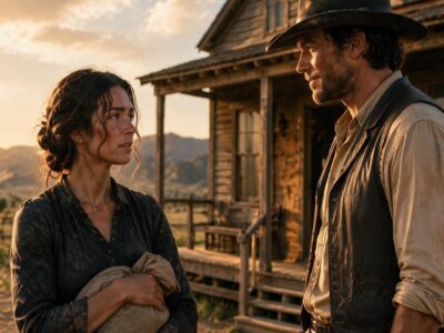 “Go Back Where You Came From,” the Town Sneered—But the Lonely Cowboy Heard Her Whisper, “I Have Nowhere Left to Go,” and Opened His Empty House.