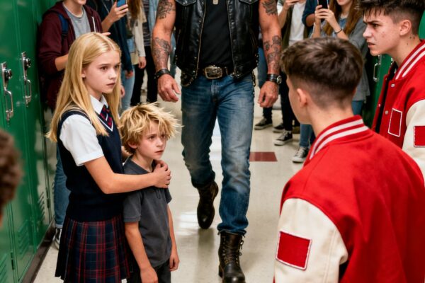 HELLS ANGELS SAW A LITTLE GIRL PROTECT HIS BULLIED SON – WHAT THEY DID NEXT LEFT THE WHOLE TOWN SPEECHLESS
