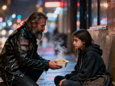 IN 1983, I FED A HOMELESS GIRL ON A FREEZING NIGHT – 25 YEARS LATER, TWO LIMOUSINES PULLED UP TO MY HOUSE