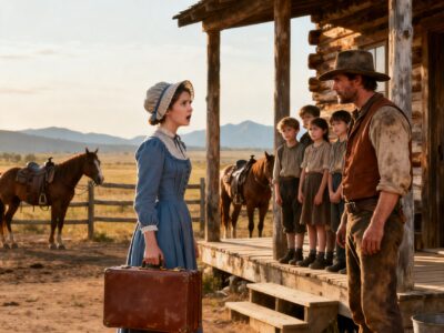 SHE ANSWERED A HOUSEKEEPER AD – BUT THE SINGLE FATHER RANCHER HID THE FIVE CHILDREN WAITING INSIDE HIS BROKEN HOUSE