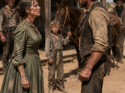 The Widowed Rancher Had Ignored Blackthorn Ridge’s Loneliest Woman—Until His Six-Year-Old Son Told Her the Truth, Wade Mercer Defended Her in the Street, and a Job Offer Made the Whole Town Decide Whether Kindness Could Be Punished
