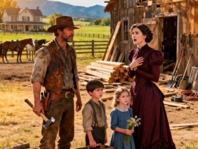 HE CAME TO FIX MY BARN WITH TWO CHILDREN – THEN HE UNCOVERED THE LIE DESTROYING MY RANCH