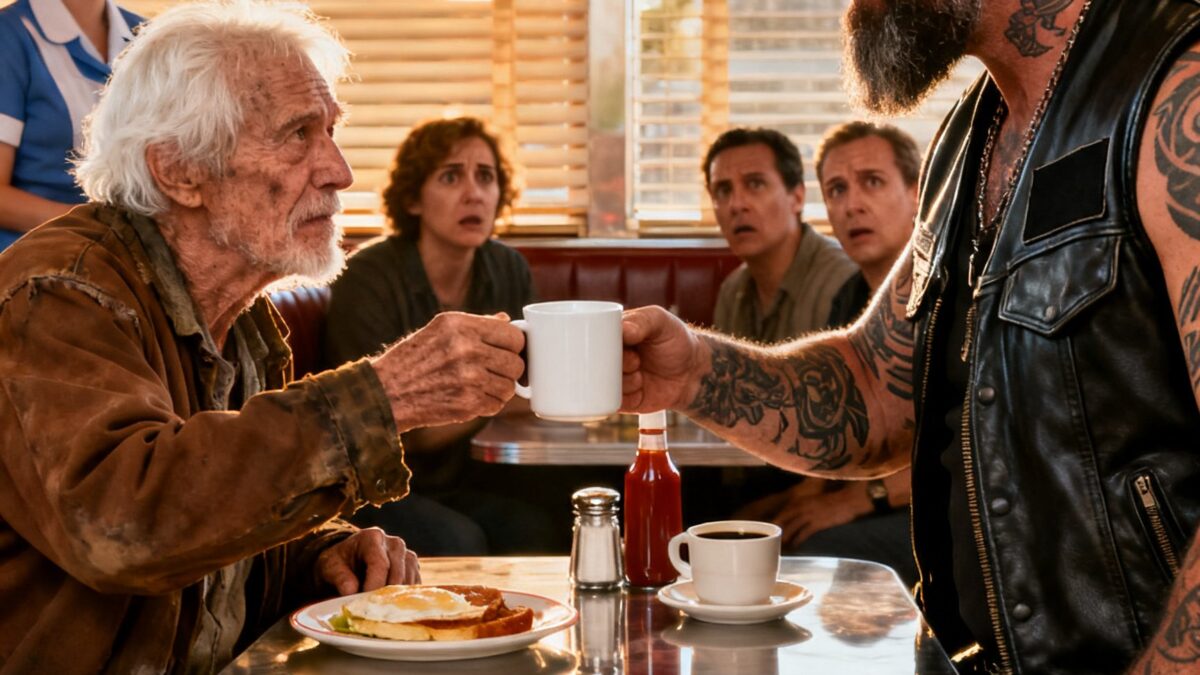 EVICTED GRANDPA SPENT HIS LAST $4.50 ON A HELLS ANGEL – BY NIGHTFALL, THE MAN WHO STOLE HIS HOME WAS BEGGING TO SIGN IT BACK