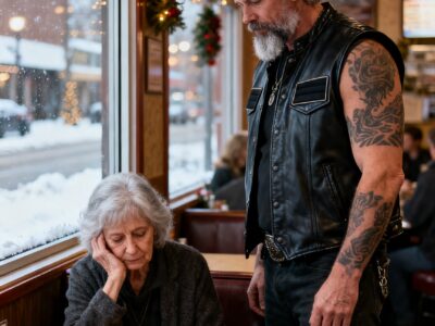 I SAT ALONE ON CHRISTMAS EVE AFTER MY HUSBAND DIED – THEN NINE HELLS ANGELS WALKED IN AND SAID SEVEN WORDS