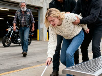 THE BLIND GIRL TAPPED SOS WITH HER CANE – AND THE HELLS ANGELS PRESIDENT WAS THE ONLY ONE WHO UNDERSTOOD