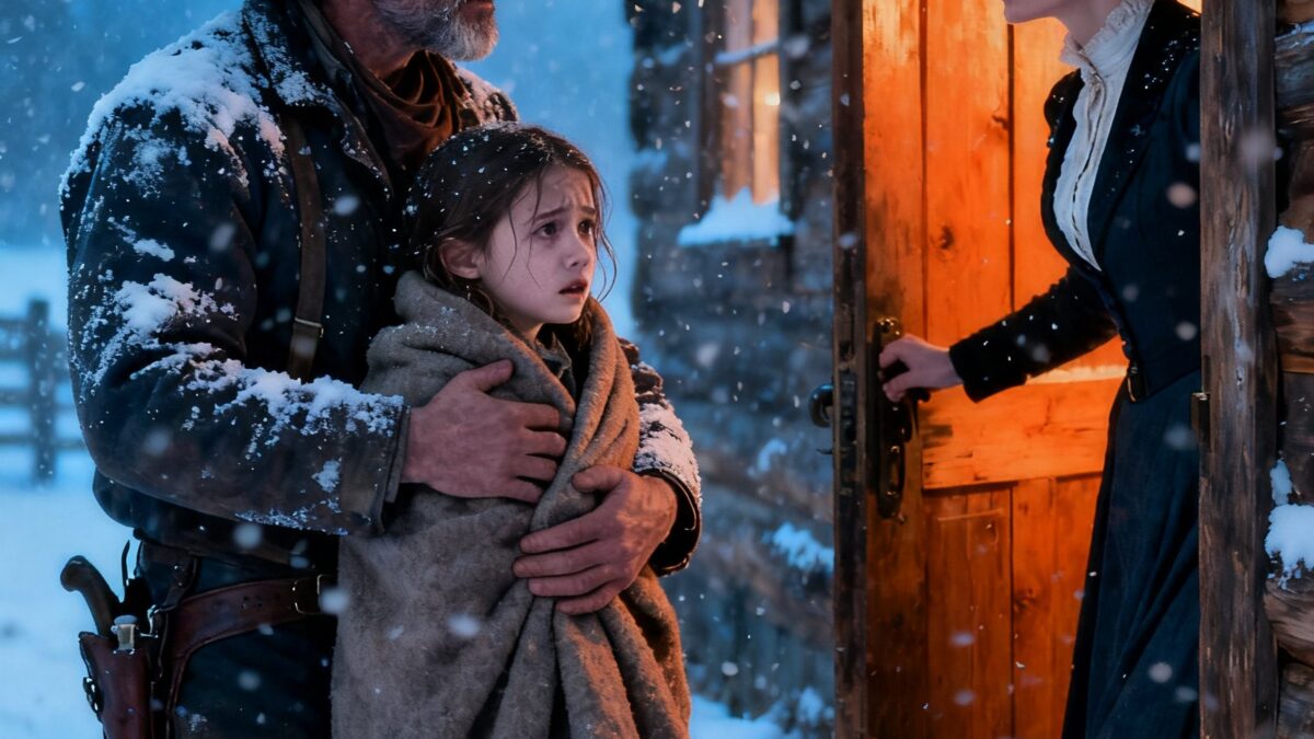 A COWBOY CARRIED HIS HALF-FROZEN DAUGHTER TO A RICH HEIRESS’S DOOR – WHAT SHE FOUND IN HIS SADDLEBAG CHANGED EVERYTHING
